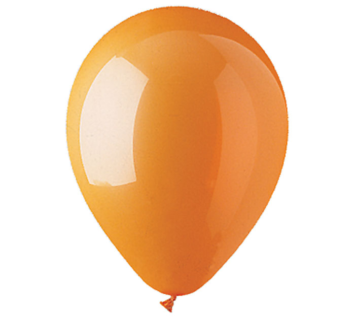 Orange Helium Latex Balloon